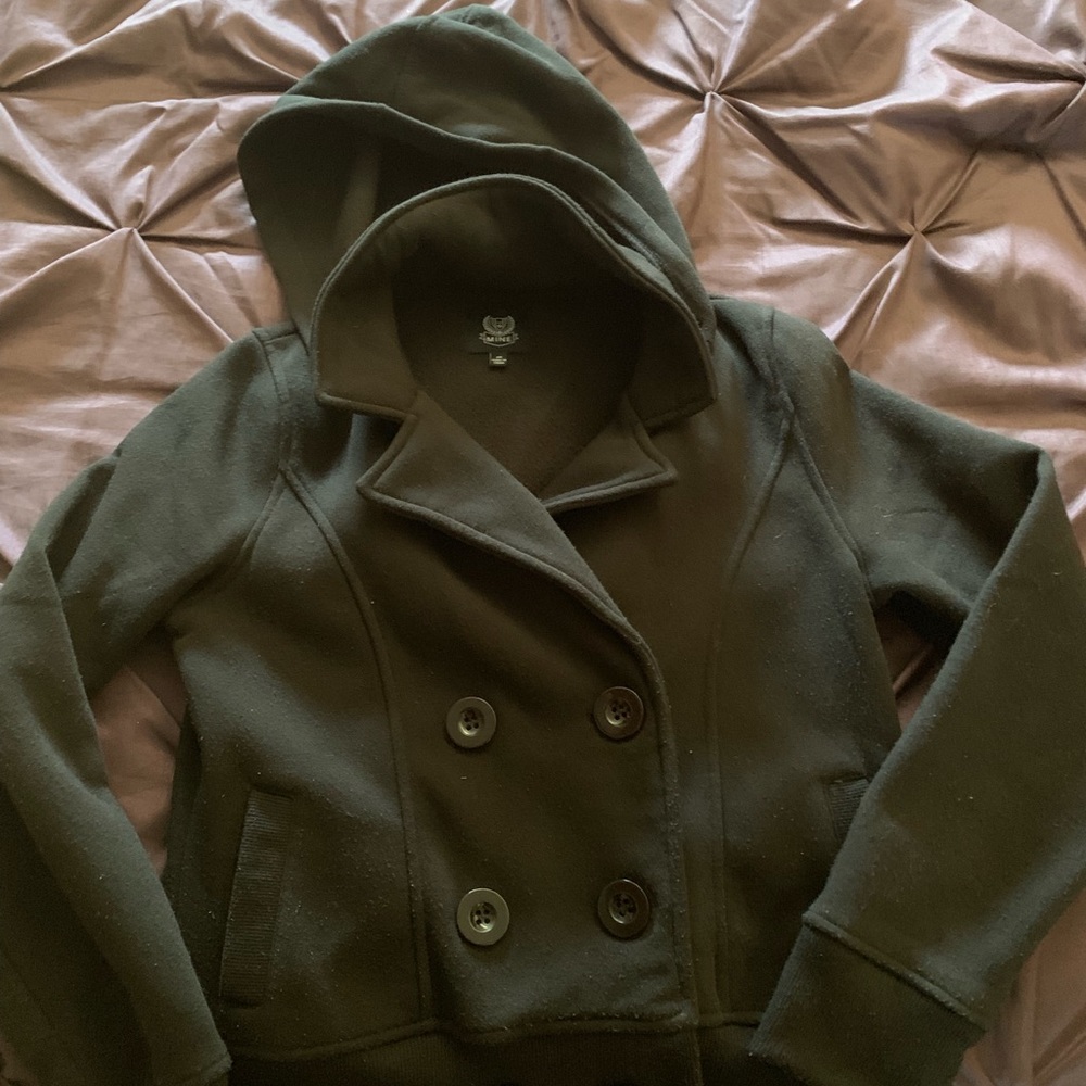 Juniors medium  light fleece pea coat jacket